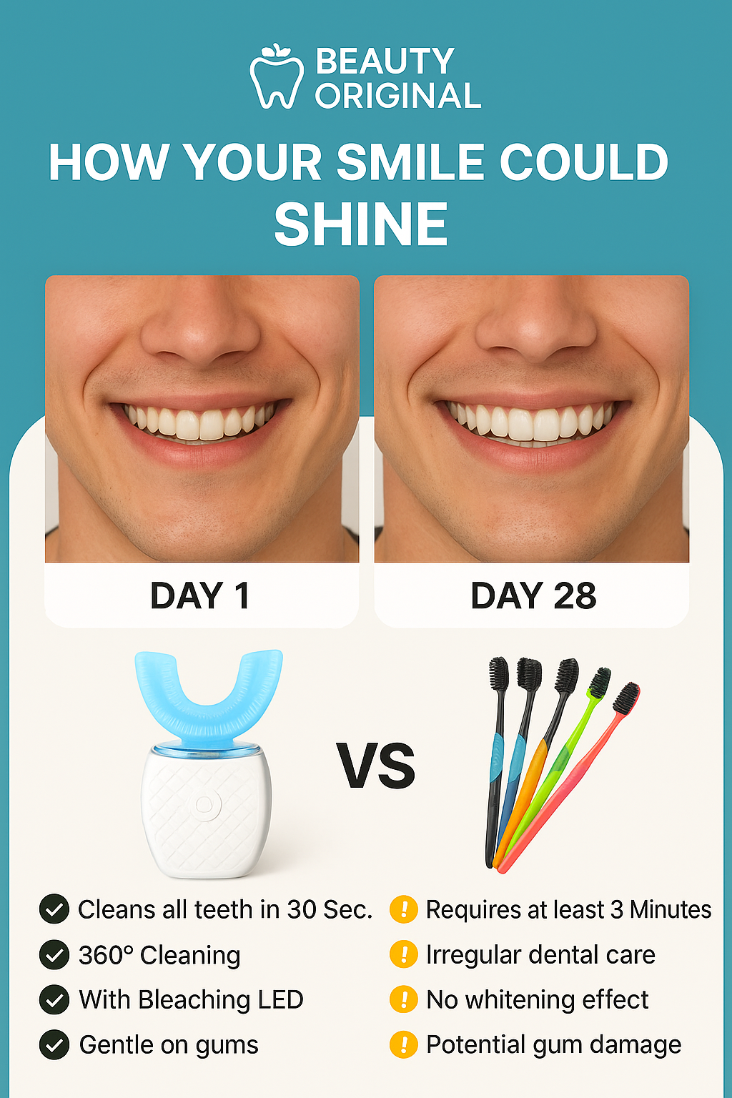 Whitening LED electric toothbrush