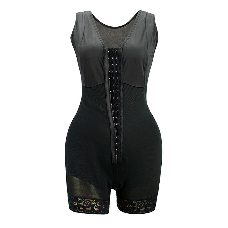 Trending Products Mesh Back Compression Slimming Bodysuits Full Body Shapewear Butt Lifter Fajas Colombian Girdle Body Shaper