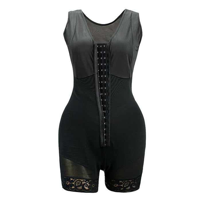 Trending Products Mesh Back Compression Slimming Bodysuits Full Body Shapewear Butt Lifter Fajas Colombian Girdle Body Shaper