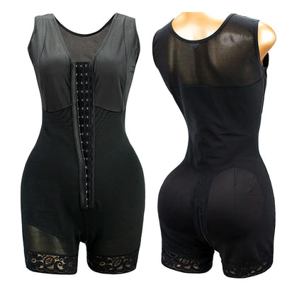 Trending Products Mesh Back Compression Slimming Bodysuits Full Body Shapewear Butt Lifter Fajas Colombian Girdle Body Shaper