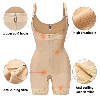 Private Label Stage 2 Post Op BBL Body Shaper Tummy Control Slimming Bodysuit Butt Lifter Breathable Colombian S 2 Pieces