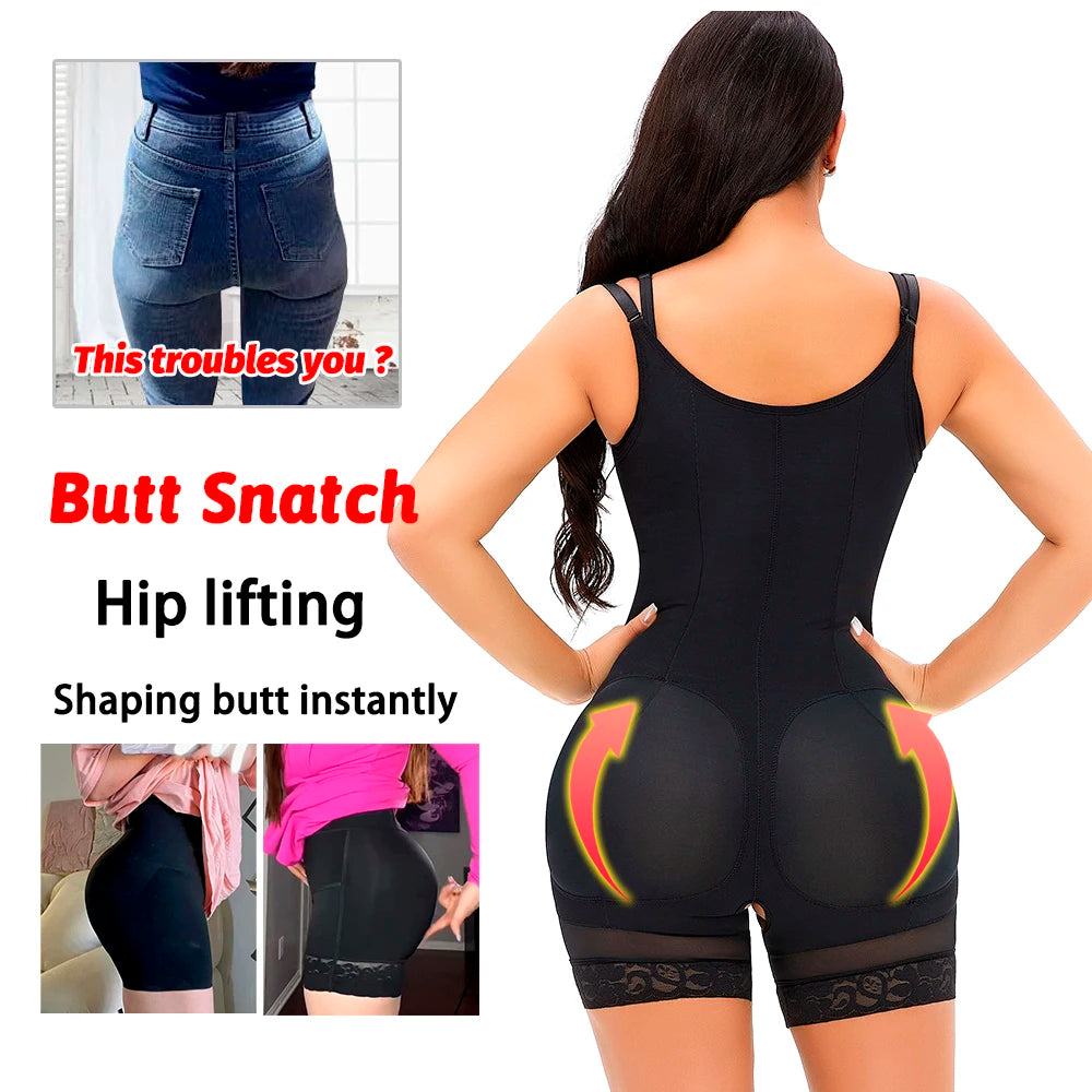 Private Label Stage 2 Post Op BBL Body Shaper Tummy Control Slimming Bodysuit Butt Lifter Breathable Colombian S 2 Pieces